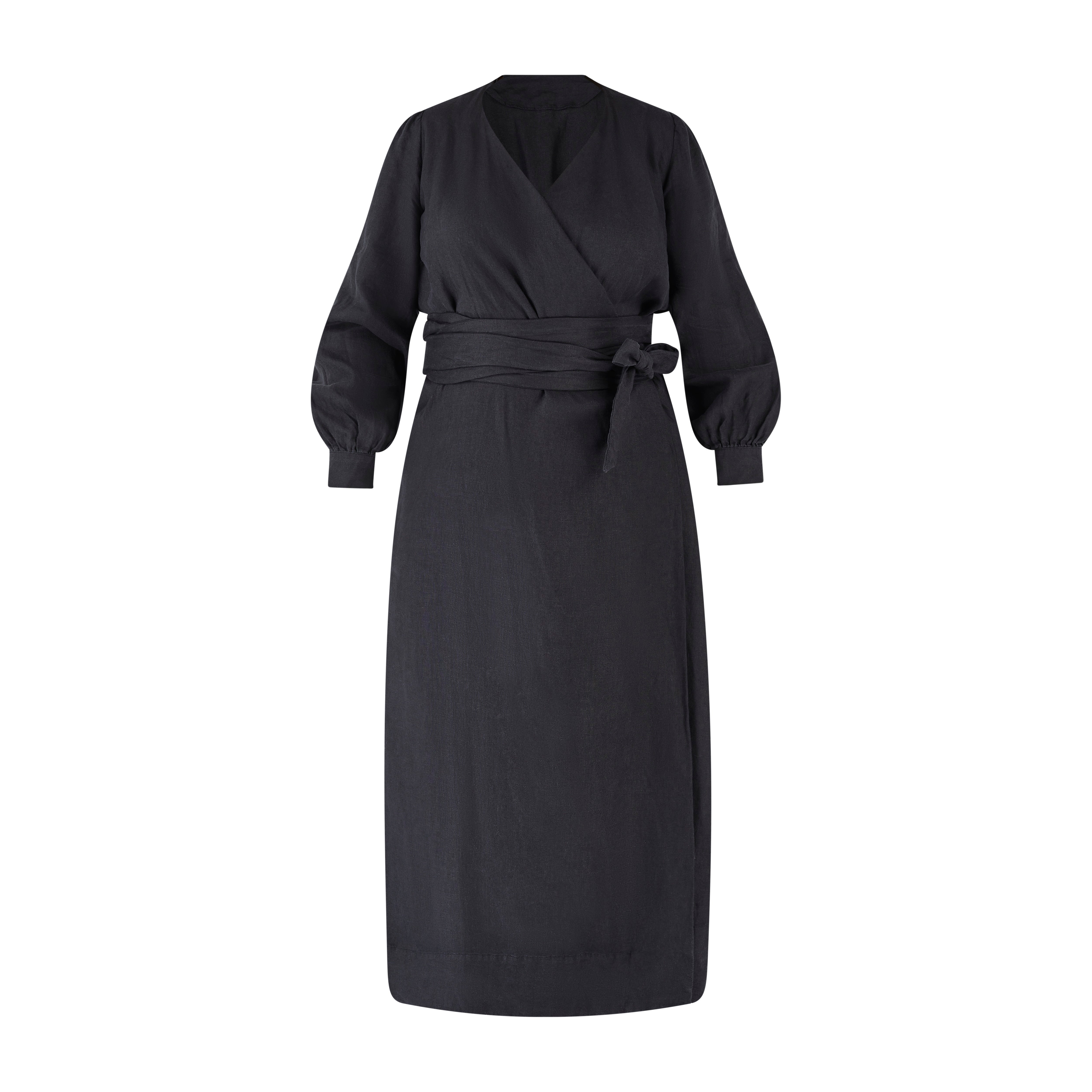 linen wrap dress uk Linen wrap dress Marlena