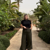 Casual Trouser 100% Linen Khaki
